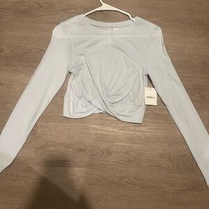 Forever 21 Light Blue Twist Front Top